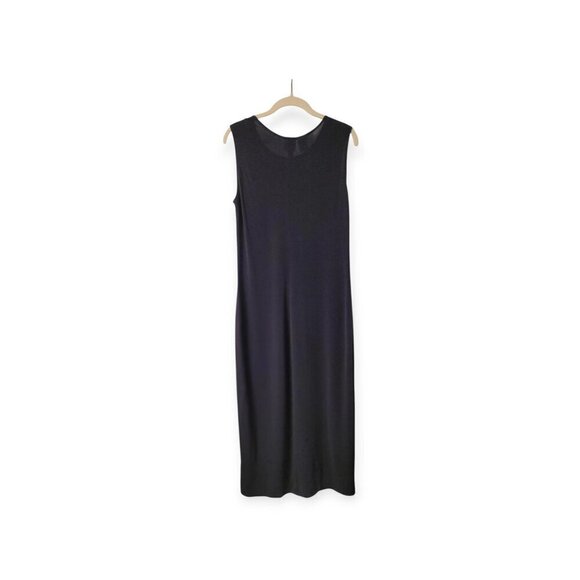 DKNY vintage black sleeveless midi cocktail wedding guest dress size M - Picture 3 of 6